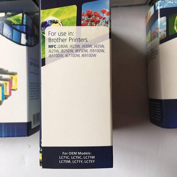 Brother LC-75 remanufactured toner lot Cyan Magenta Yellow - Picture 4 of 5